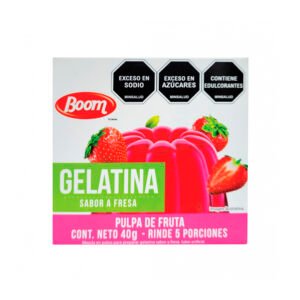 Gelatina sabor a Fresa Boom 40g