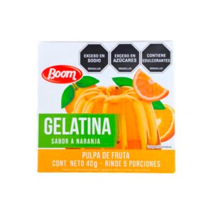 Gelatina sabor a Naranja Boom 40g