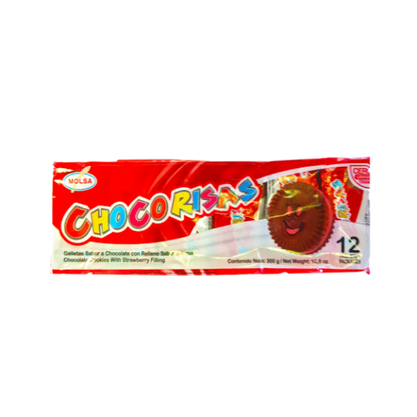 Galletas sabor chocolate con relleno fresa Chocorisas 39g