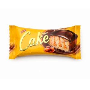 Panque Cake Con Covertuta de Chocolate y Relleno con Caramelo 50g