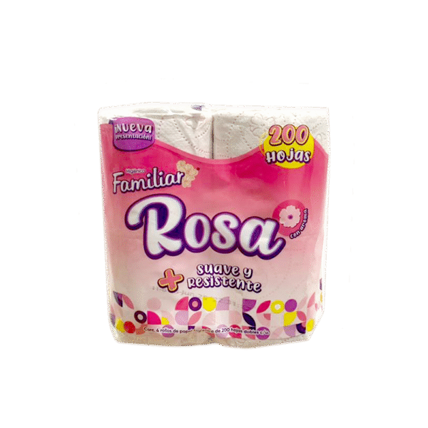 Papel Sanitario Familiar Rosa 4U