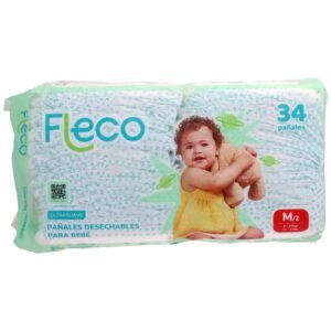 Pañales para Bebe Fleco talla M/2 34u