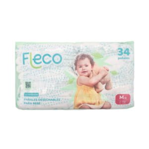 Pañales para Bebe Fleco talla M/2 34u