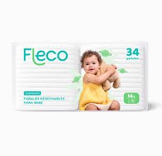 Pañales para Bebe Fleco talla M/2 34u