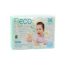Pañales para Bebe Fleco talla S/1 36u
