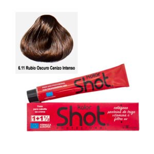 Tinte 6.11 Rubio Oscuro Cenizo Intenso Kolor Shot 90g