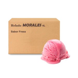 Caja de Helado Morales Sabor Fresa 4L