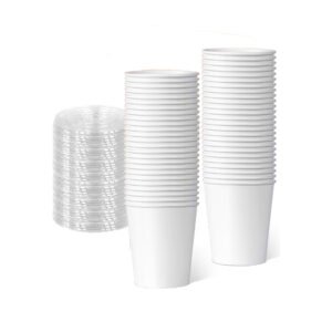 Vaso de Papel Blanco con Tapa Controlpack 8oz 50u