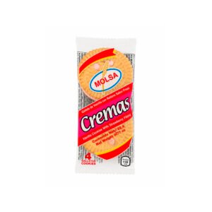 Galletas Molsa Cremas de Vainilla Rellenas con Fresa 22g