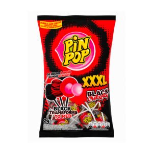 Paquete de Chupa Chupa Pin Pop Black Cherry XXXL 24u
