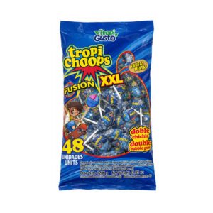 Paquete de Chupa Chupas Tropi Choops Frutas Mixtas 58u 1200g